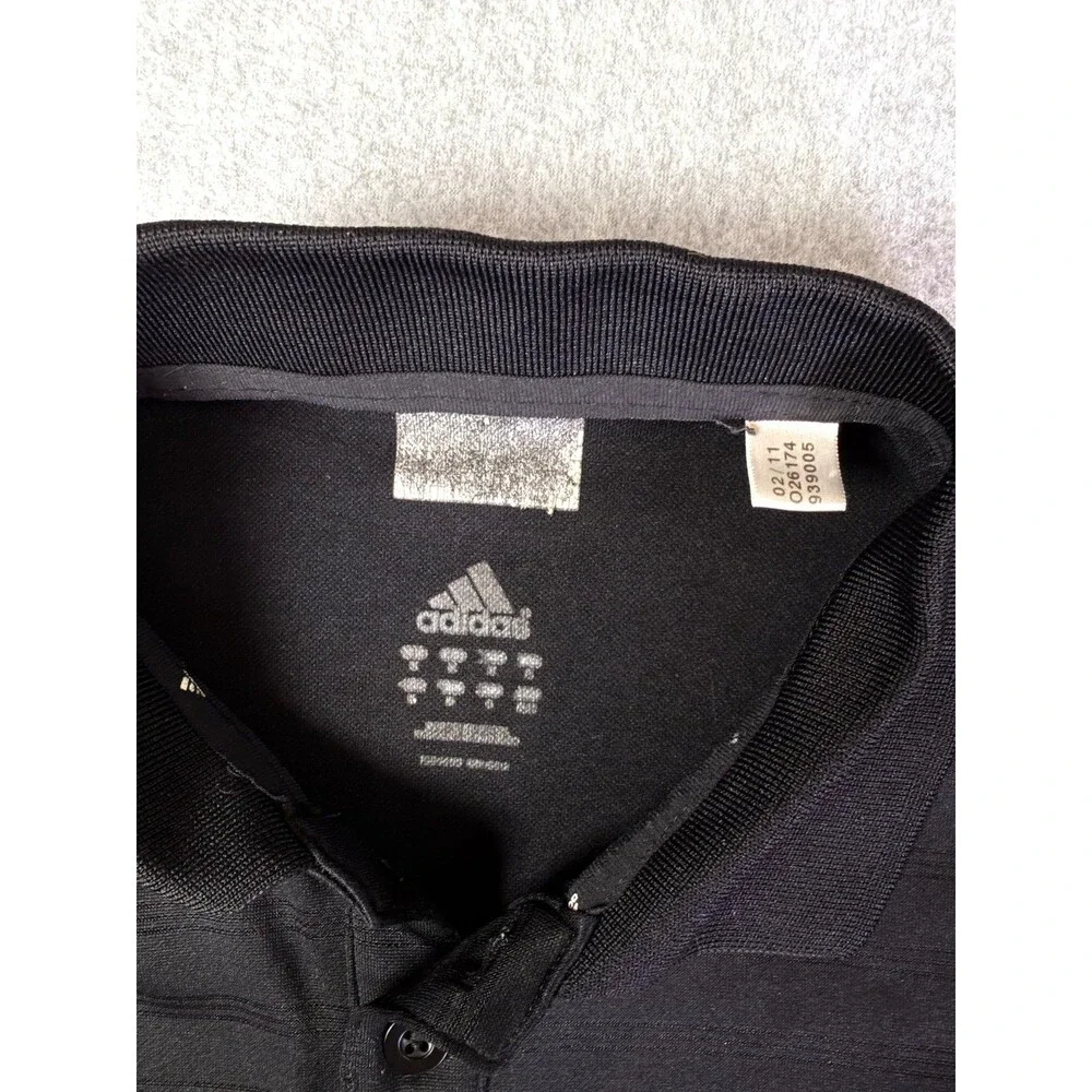adidas Men's Black SMU Polo Shirt Performance Short Sleeve Collared Top 21.5